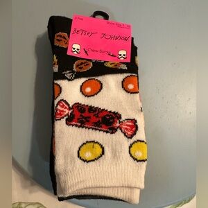 Betsey Johnson Black and White Casual Socks